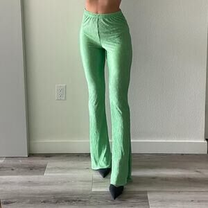 Green Flare Pants